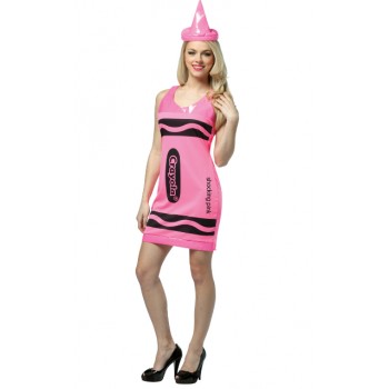 Shocking Pink Crayon Tank Dress ADULT HIRE